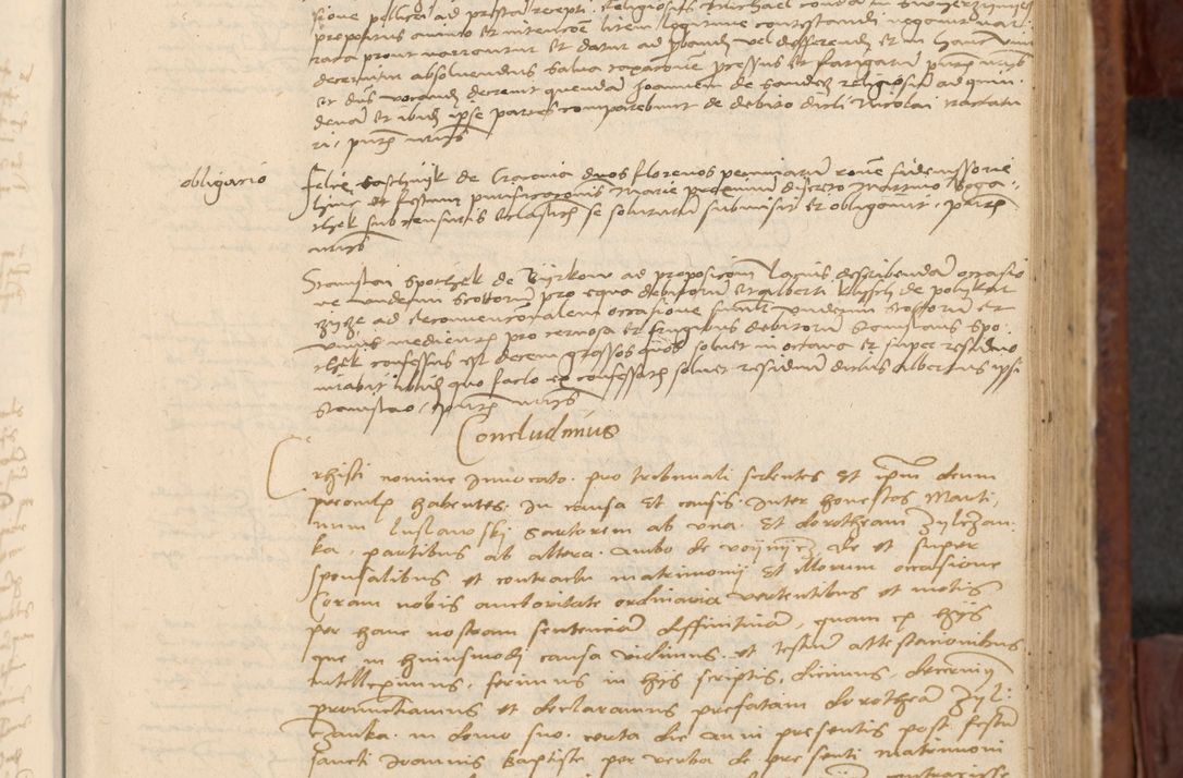 Zdjęcie nr 558 dla obiektu archiwalnego: In nomine Domini. Amen. Sub anno eiusdem Domini millesimo quingentesimo vigesimo, indicione octava, pontificatus sanctissimi in Christo patris et domini nostri domini Leonis divina providencia pape decimi moderni anno ad 19 Marcii durante septimo, acta actorum coram venerabili viro domino Thoma Rosznowski canonico et officiali generali Cracoviensi felicibus, sideribus continuantur atque exordium capiunt et Dii faveant ceptis
