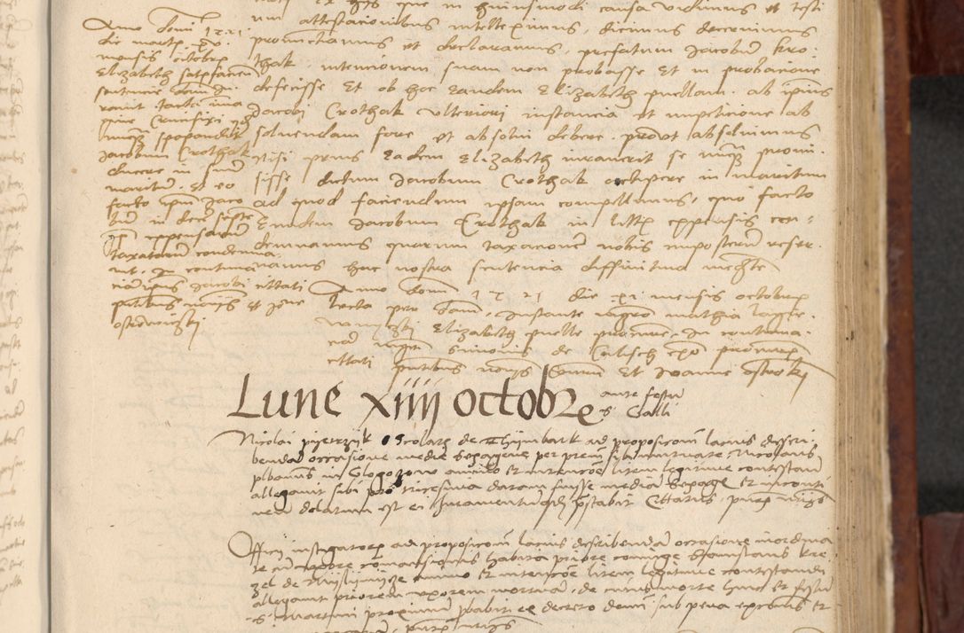 Zdjęcie nr 556 dla obiektu archiwalnego: In nomine Domini. Amen. Sub anno eiusdem Domini millesimo quingentesimo vigesimo, indicione octava, pontificatus sanctissimi in Christo patris et domini nostri domini Leonis divina providencia pape decimi moderni anno ad 19 Marcii durante septimo, acta actorum coram venerabili viro domino Thoma Rosznowski canonico et officiali generali Cracoviensi felicibus, sideribus continuantur atque exordium capiunt et Dii faveant ceptis