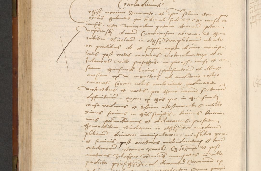 Zdjęcie nr 541 dla obiektu archiwalnego: In nomine Domini. Amen. Sub anno eiusdem Domini millesimo quingentesimo vigesimo, indicione octava, pontificatus sanctissimi in Christo patris et domini nostri domini Leonis divina providencia pape decimi moderni anno ad 19 Marcii durante septimo, acta actorum coram venerabili viro domino Thoma Rosznowski canonico et officiali generali Cracoviensi felicibus, sideribus continuantur atque exordium capiunt et Dii faveant ceptis