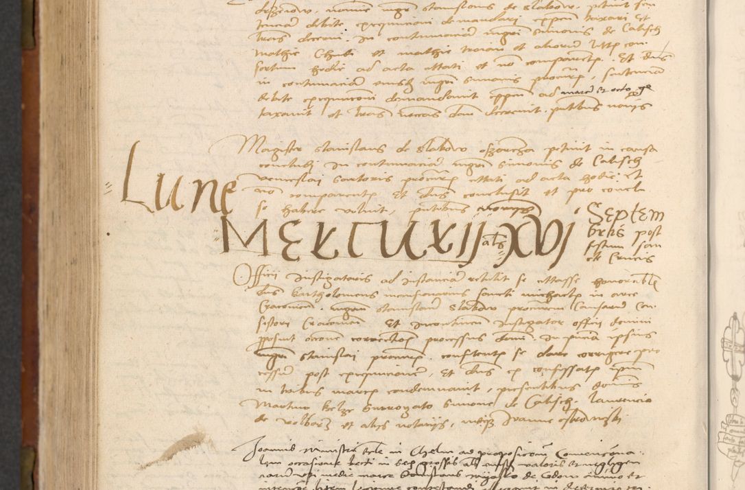 Zdjęcie nr 529 dla obiektu archiwalnego: In nomine Domini. Amen. Sub anno eiusdem Domini millesimo quingentesimo vigesimo, indicione octava, pontificatus sanctissimi in Christo patris et domini nostri domini Leonis divina providencia pape decimi moderni anno ad 19 Marcii durante septimo, acta actorum coram venerabili viro domino Thoma Rosznowski canonico et officiali generali Cracoviensi felicibus, sideribus continuantur atque exordium capiunt et Dii faveant ceptis