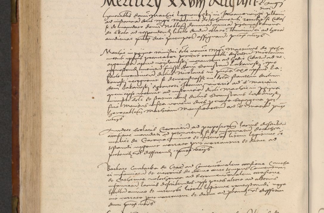 Zdjęcie nr 511 dla obiektu archiwalnego: In nomine Domini. Amen. Sub anno eiusdem Domini millesimo quingentesimo vigesimo, indicione octava, pontificatus sanctissimi in Christo patris et domini nostri domini Leonis divina providencia pape decimi moderni anno ad 19 Marcii durante septimo, acta actorum coram venerabili viro domino Thoma Rosznowski canonico et officiali generali Cracoviensi felicibus, sideribus continuantur atque exordium capiunt et Dii faveant ceptis