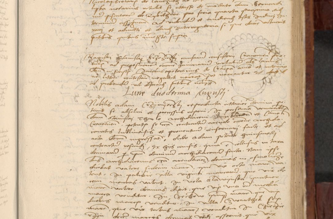 Zdjęcie nr 502 dla obiektu archiwalnego: In nomine Domini. Amen. Sub anno eiusdem Domini millesimo quingentesimo vigesimo, indicione octava, pontificatus sanctissimi in Christo patris et domini nostri domini Leonis divina providencia pape decimi moderni anno ad 19 Marcii durante septimo, acta actorum coram venerabili viro domino Thoma Rosznowski canonico et officiali generali Cracoviensi felicibus, sideribus continuantur atque exordium capiunt et Dii faveant ceptis