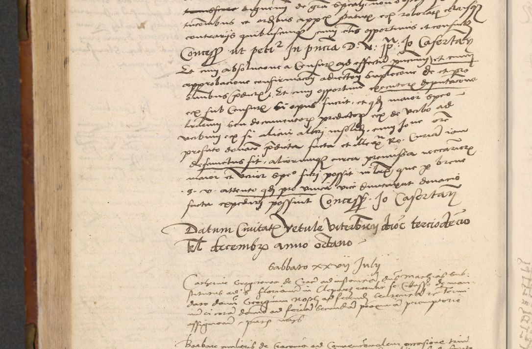 Zdjęcie nr 495 dla obiektu archiwalnego: In nomine Domini. Amen. Sub anno eiusdem Domini millesimo quingentesimo vigesimo, indicione octava, pontificatus sanctissimi in Christo patris et domini nostri domini Leonis divina providencia pape decimi moderni anno ad 19 Marcii durante septimo, acta actorum coram venerabili viro domino Thoma Rosznowski canonico et officiali generali Cracoviensi felicibus, sideribus continuantur atque exordium capiunt et Dii faveant ceptis
