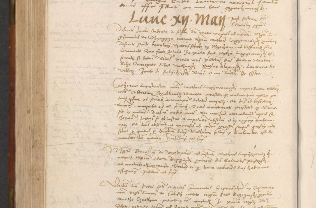 Zdjęcie nr 773 dla obiektu archiwalnego: In nomine Domini. Amen. Sub anno eiusdem Domini millesimo quingentesimo vigesimo, indicione octava, pontificatus sanctissimi in Christo patris et domini nostri domini Leonis divina providencia pape decimi moderni anno ad 19 Marcii durante septimo, acta actorum coram venerabili viro domino Thoma Rosznowski canonico et officiali generali Cracoviensi felicibus, sideribus continuantur atque exordium capiunt et Dii faveant ceptis
