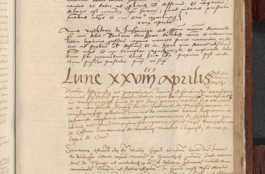 Zdjęcie nr 758 dla obiektu archiwalnego: In nomine Domini. Amen. Sub anno eiusdem Domini millesimo quingentesimo vigesimo, indicione octava, pontificatus sanctissimi in Christo patris et domini nostri domini Leonis divina providencia pape decimi moderni anno ad 19 Marcii durante septimo, acta actorum coram venerabili viro domino Thoma Rosznowski canonico et officiali generali Cracoviensi felicibus, sideribus continuantur atque exordium capiunt et Dii faveant ceptis