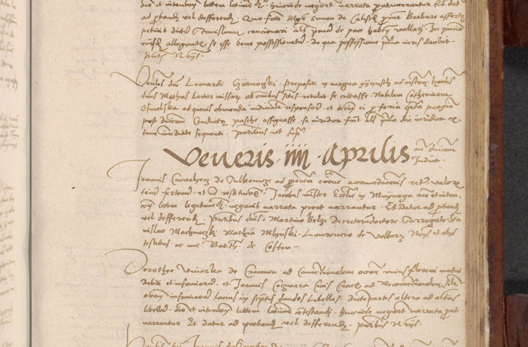 Zdjęcie nr 732 dla obiektu archiwalnego: In nomine Domini. Amen. Sub anno eiusdem Domini millesimo quingentesimo vigesimo, indicione octava, pontificatus sanctissimi in Christo patris et domini nostri domini Leonis divina providencia pape decimi moderni anno ad 19 Marcii durante septimo, acta actorum coram venerabili viro domino Thoma Rosznowski canonico et officiali generali Cracoviensi felicibus, sideribus continuantur atque exordium capiunt et Dii faveant ceptis
