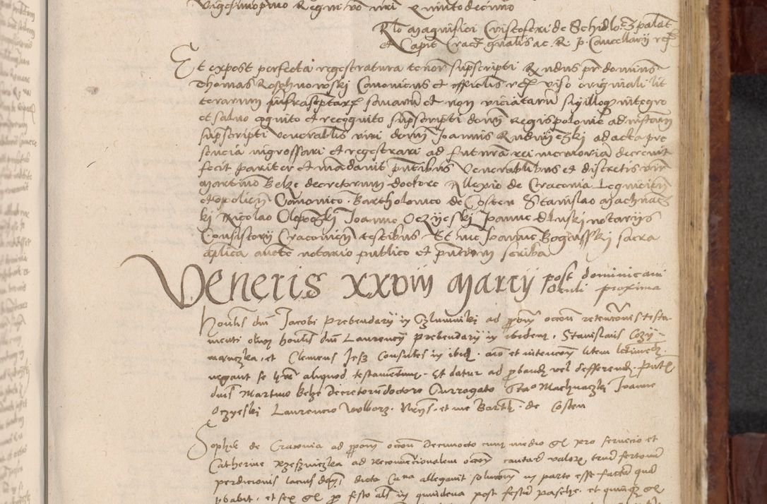Zdjęcie nr 718 dla obiektu archiwalnego: In nomine Domini. Amen. Sub anno eiusdem Domini millesimo quingentesimo vigesimo, indicione octava, pontificatus sanctissimi in Christo patris et domini nostri domini Leonis divina providencia pape decimi moderni anno ad 19 Marcii durante septimo, acta actorum coram venerabili viro domino Thoma Rosznowski canonico et officiali generali Cracoviensi felicibus, sideribus continuantur atque exordium capiunt et Dii faveant ceptis