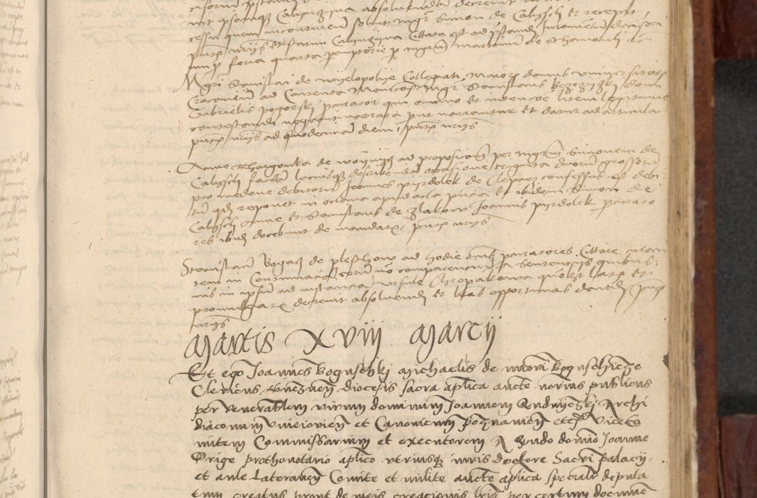 Zdjęcie nr 700 dla obiektu archiwalnego: In nomine Domini. Amen. Sub anno eiusdem Domini millesimo quingentesimo vigesimo, indicione octava, pontificatus sanctissimi in Christo patris et domini nostri domini Leonis divina providencia pape decimi moderni anno ad 19 Marcii durante septimo, acta actorum coram venerabili viro domino Thoma Rosznowski canonico et officiali generali Cracoviensi felicibus, sideribus continuantur atque exordium capiunt et Dii faveant ceptis