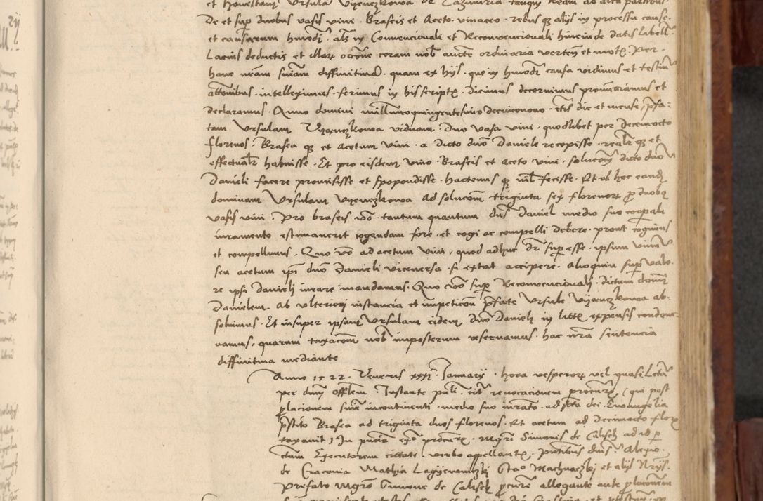 Zdjęcie nr 656 dla obiektu archiwalnego: In nomine Domini. Amen. Sub anno eiusdem Domini millesimo quingentesimo vigesimo, indicione octava, pontificatus sanctissimi in Christo patris et domini nostri domini Leonis divina providencia pape decimi moderni anno ad 19 Marcii durante septimo, acta actorum coram venerabili viro domino Thoma Rosznowski canonico et officiali generali Cracoviensi felicibus, sideribus continuantur atque exordium capiunt et Dii faveant ceptis