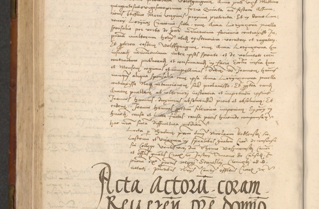 Zdjęcie nr 633 dla obiektu archiwalnego: In nomine Domini. Amen. Sub anno eiusdem Domini millesimo quingentesimo vigesimo, indicione octava, pontificatus sanctissimi in Christo patris et domini nostri domini Leonis divina providencia pape decimi moderni anno ad 19 Marcii durante septimo, acta actorum coram venerabili viro domino Thoma Rosznowski canonico et officiali generali Cracoviensi felicibus, sideribus continuantur atque exordium capiunt et Dii faveant ceptis