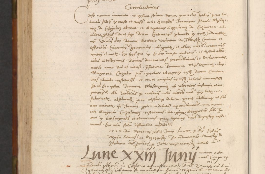 Zdjęcie nr 815 dla obiektu archiwalnego: In nomine Domini. Amen. Sub anno eiusdem Domini millesimo quingentesimo vigesimo, indicione octava, pontificatus sanctissimi in Christo patris et domini nostri domini Leonis divina providencia pape decimi moderni anno ad 19 Marcii durante septimo, acta actorum coram venerabili viro domino Thoma Rosznowski canonico et officiali generali Cracoviensi felicibus, sideribus continuantur atque exordium capiunt et Dii faveant ceptis