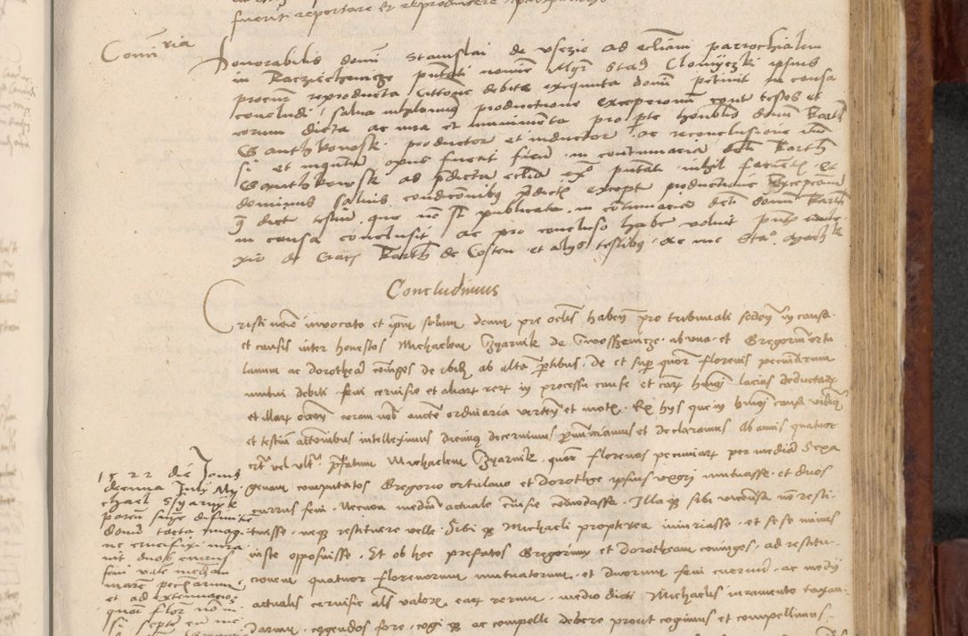 Zdjęcie nr 812 dla obiektu archiwalnego: In nomine Domini. Amen. Sub anno eiusdem Domini millesimo quingentesimo vigesimo, indicione octava, pontificatus sanctissimi in Christo patris et domini nostri domini Leonis divina providencia pape decimi moderni anno ad 19 Marcii durante septimo, acta actorum coram venerabili viro domino Thoma Rosznowski canonico et officiali generali Cracoviensi felicibus, sideribus continuantur atque exordium capiunt et Dii faveant ceptis