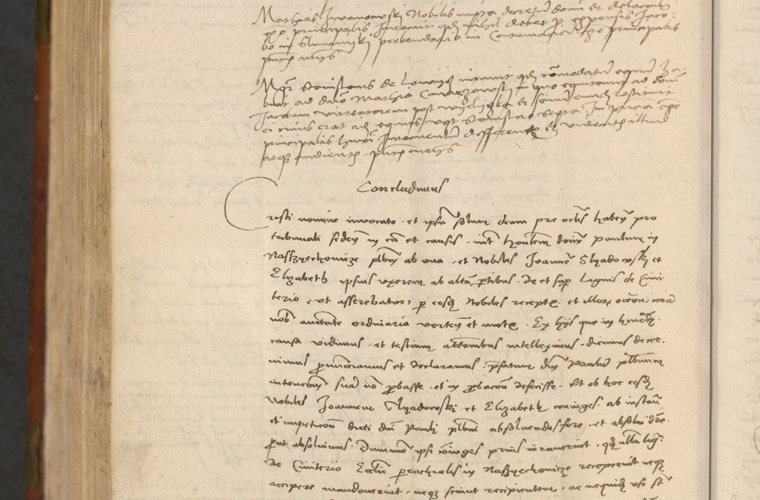 Zdjęcie nr 1009 dla obiektu archiwalnego: In nomine Domini. Amen. Sub anno eiusdem Domini millesimo quingentesimo vigesimo, indicione octava, pontificatus sanctissimi in Christo patris et domini nostri domini Leonis divina providencia pape decimi moderni anno ad 19 Marcii durante septimo, acta actorum coram venerabili viro domino Thoma Rosznowski canonico et officiali generali Cracoviensi felicibus, sideribus continuantur atque exordium capiunt et Dii faveant ceptis