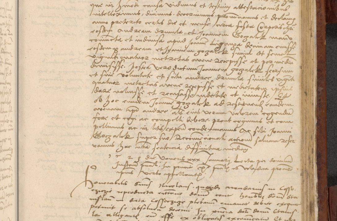 Zdjęcie nr 986 dla obiektu archiwalnego: In nomine Domini. Amen. Sub anno eiusdem Domini millesimo quingentesimo vigesimo, indicione octava, pontificatus sanctissimi in Christo patris et domini nostri domini Leonis divina providencia pape decimi moderni anno ad 19 Marcii durante septimo, acta actorum coram venerabili viro domino Thoma Rosznowski canonico et officiali generali Cracoviensi felicibus, sideribus continuantur atque exordium capiunt et Dii faveant ceptis