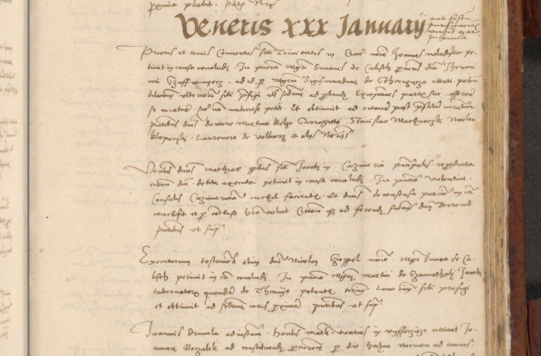 Zdjęcie nr 982 dla obiektu archiwalnego: In nomine Domini. Amen. Sub anno eiusdem Domini millesimo quingentesimo vigesimo, indicione octava, pontificatus sanctissimi in Christo patris et domini nostri domini Leonis divina providencia pape decimi moderni anno ad 19 Marcii durante septimo, acta actorum coram venerabili viro domino Thoma Rosznowski canonico et officiali generali Cracoviensi felicibus, sideribus continuantur atque exordium capiunt et Dii faveant ceptis
