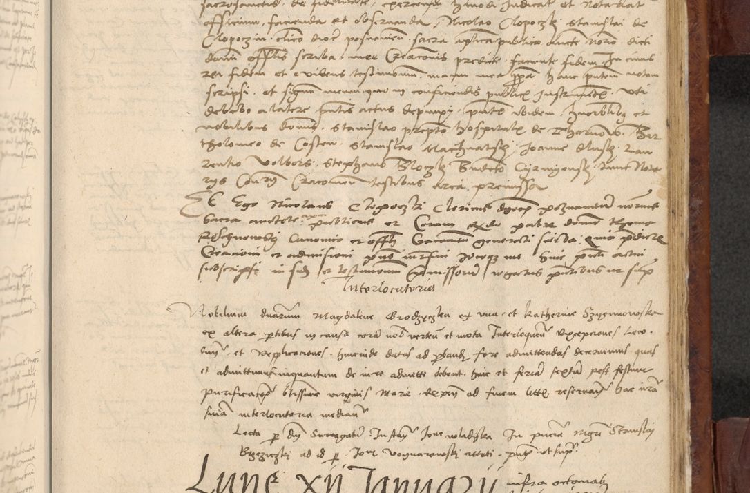 Zdjęcie nr 968 dla obiektu archiwalnego: In nomine Domini. Amen. Sub anno eiusdem Domini millesimo quingentesimo vigesimo, indicione octava, pontificatus sanctissimi in Christo patris et domini nostri domini Leonis divina providencia pape decimi moderni anno ad 19 Marcii durante septimo, acta actorum coram venerabili viro domino Thoma Rosznowski canonico et officiali generali Cracoviensi felicibus, sideribus continuantur atque exordium capiunt et Dii faveant ceptis