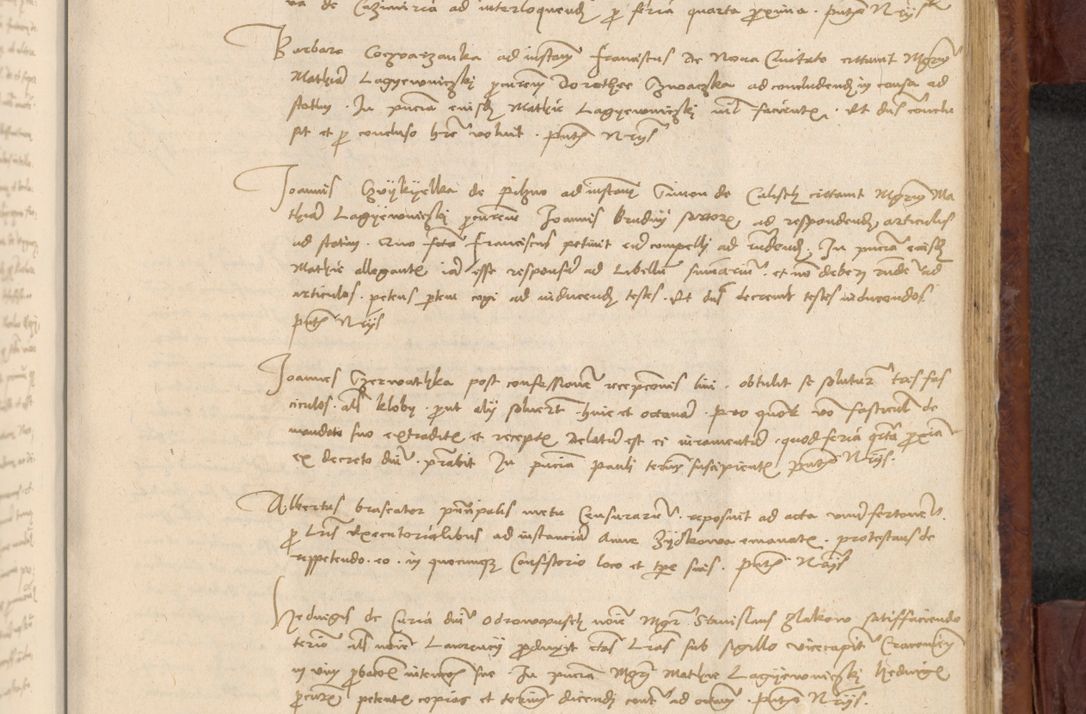 Zdjęcie nr 912 dla obiektu archiwalnego: In nomine Domini. Amen. Sub anno eiusdem Domini millesimo quingentesimo vigesimo, indicione octava, pontificatus sanctissimi in Christo patris et domini nostri domini Leonis divina providencia pape decimi moderni anno ad 19 Marcii durante septimo, acta actorum coram venerabili viro domino Thoma Rosznowski canonico et officiali generali Cracoviensi felicibus, sideribus continuantur atque exordium capiunt et Dii faveant ceptis