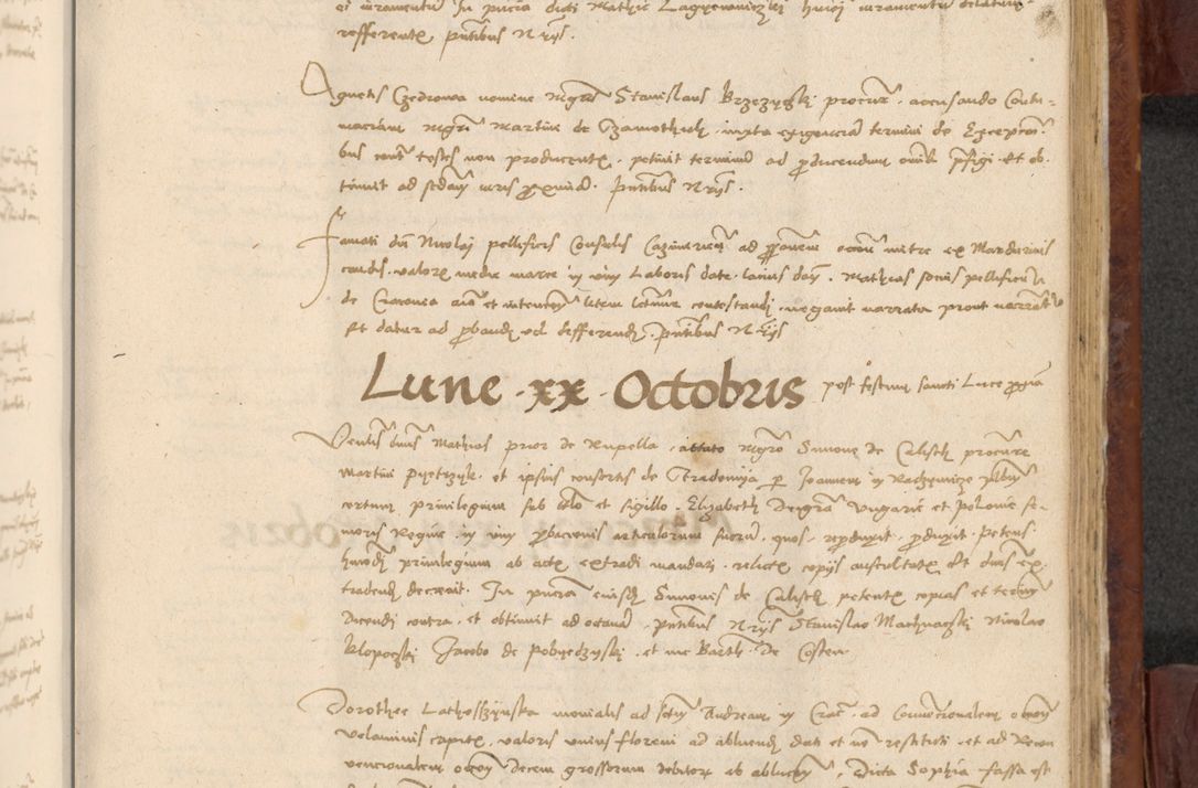 Zdjęcie nr 902 dla obiektu archiwalnego: In nomine Domini. Amen. Sub anno eiusdem Domini millesimo quingentesimo vigesimo, indicione octava, pontificatus sanctissimi in Christo patris et domini nostri domini Leonis divina providencia pape decimi moderni anno ad 19 Marcii durante septimo, acta actorum coram venerabili viro domino Thoma Rosznowski canonico et officiali generali Cracoviensi felicibus, sideribus continuantur atque exordium capiunt et Dii faveant ceptis