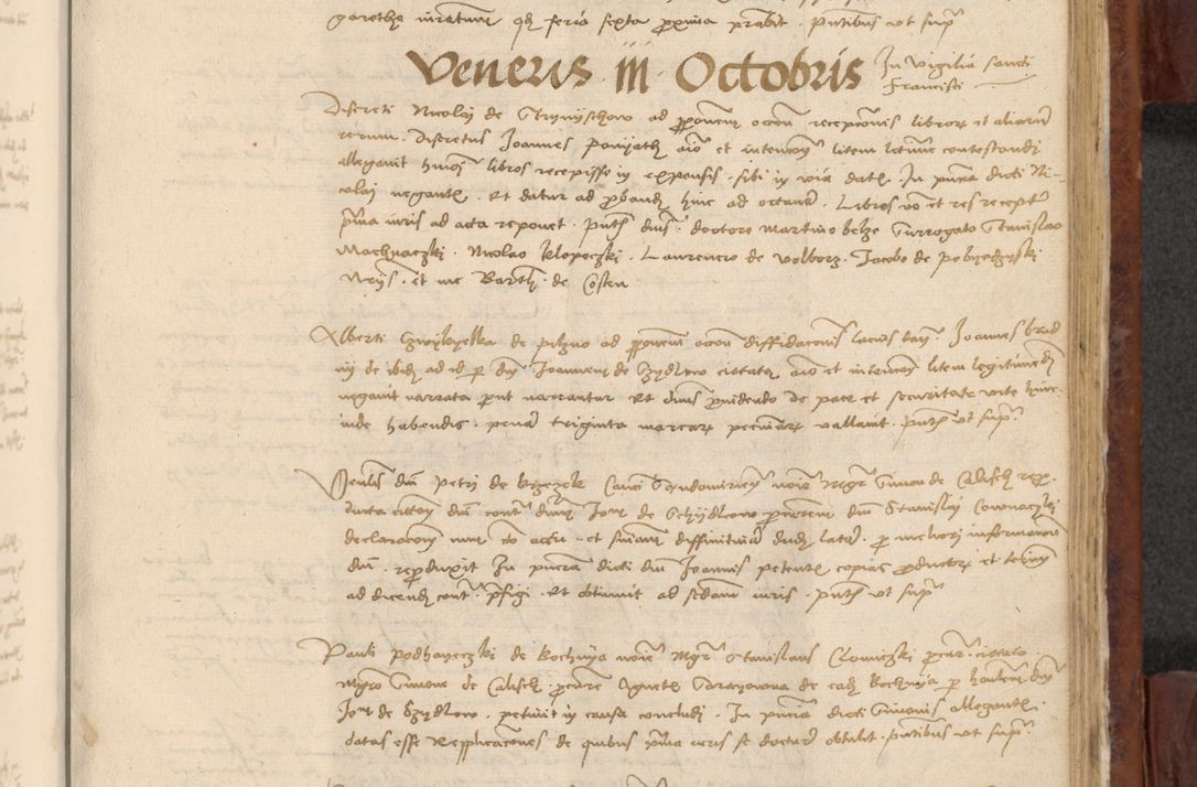 Zdjęcie nr 888 dla obiektu archiwalnego: In nomine Domini. Amen. Sub anno eiusdem Domini millesimo quingentesimo vigesimo, indicione octava, pontificatus sanctissimi in Christo patris et domini nostri domini Leonis divina providencia pape decimi moderni anno ad 19 Marcii durante septimo, acta actorum coram venerabili viro domino Thoma Rosznowski canonico et officiali generali Cracoviensi felicibus, sideribus continuantur atque exordium capiunt et Dii faveant ceptis