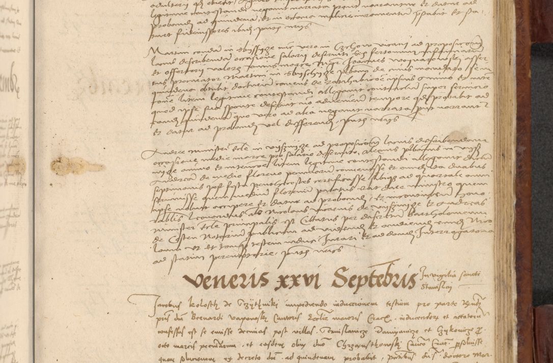 Zdjęcie nr 882 dla obiektu archiwalnego: In nomine Domini. Amen. Sub anno eiusdem Domini millesimo quingentesimo vigesimo, indicione octava, pontificatus sanctissimi in Christo patris et domini nostri domini Leonis divina providencia pape decimi moderni anno ad 19 Marcii durante septimo, acta actorum coram venerabili viro domino Thoma Rosznowski canonico et officiali generali Cracoviensi felicibus, sideribus continuantur atque exordium capiunt et Dii faveant ceptis