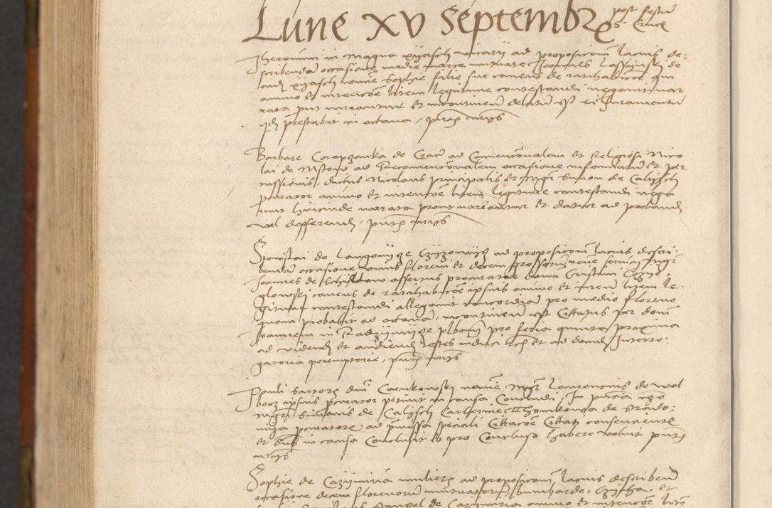 Zdjęcie nr 875 dla obiektu archiwalnego: In nomine Domini. Amen. Sub anno eiusdem Domini millesimo quingentesimo vigesimo, indicione octava, pontificatus sanctissimi in Christo patris et domini nostri domini Leonis divina providencia pape decimi moderni anno ad 19 Marcii durante septimo, acta actorum coram venerabili viro domino Thoma Rosznowski canonico et officiali generali Cracoviensi felicibus, sideribus continuantur atque exordium capiunt et Dii faveant ceptis