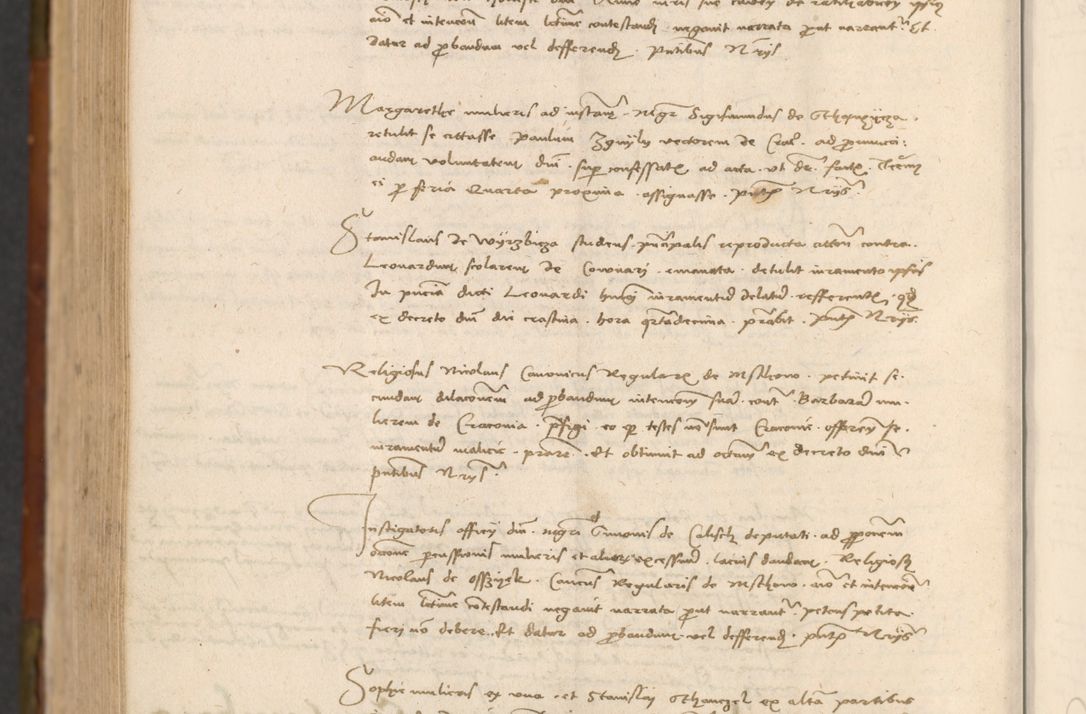 Zdjęcie nr 861 dla obiektu archiwalnego: In nomine Domini. Amen. Sub anno eiusdem Domini millesimo quingentesimo vigesimo, indicione octava, pontificatus sanctissimi in Christo patris et domini nostri domini Leonis divina providencia pape decimi moderni anno ad 19 Marcii durante septimo, acta actorum coram venerabili viro domino Thoma Rosznowski canonico et officiali generali Cracoviensi felicibus, sideribus continuantur atque exordium capiunt et Dii faveant ceptis