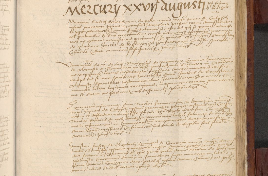 Zdjęcie nr 858 dla obiektu archiwalnego: In nomine Domini. Amen. Sub anno eiusdem Domini millesimo quingentesimo vigesimo, indicione octava, pontificatus sanctissimi in Christo patris et domini nostri domini Leonis divina providencia pape decimi moderni anno ad 19 Marcii durante septimo, acta actorum coram venerabili viro domino Thoma Rosznowski canonico et officiali generali Cracoviensi felicibus, sideribus continuantur atque exordium capiunt et Dii faveant ceptis