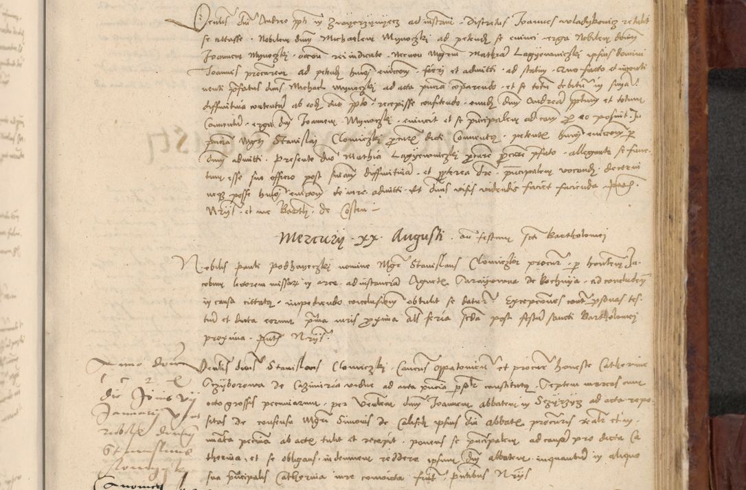 Zdjęcie nr 854 dla obiektu archiwalnego: In nomine Domini. Amen. Sub anno eiusdem Domini millesimo quingentesimo vigesimo, indicione octava, pontificatus sanctissimi in Christo patris et domini nostri domini Leonis divina providencia pape decimi moderni anno ad 19 Marcii durante septimo, acta actorum coram venerabili viro domino Thoma Rosznowski canonico et officiali generali Cracoviensi felicibus, sideribus continuantur atque exordium capiunt et Dii faveant ceptis