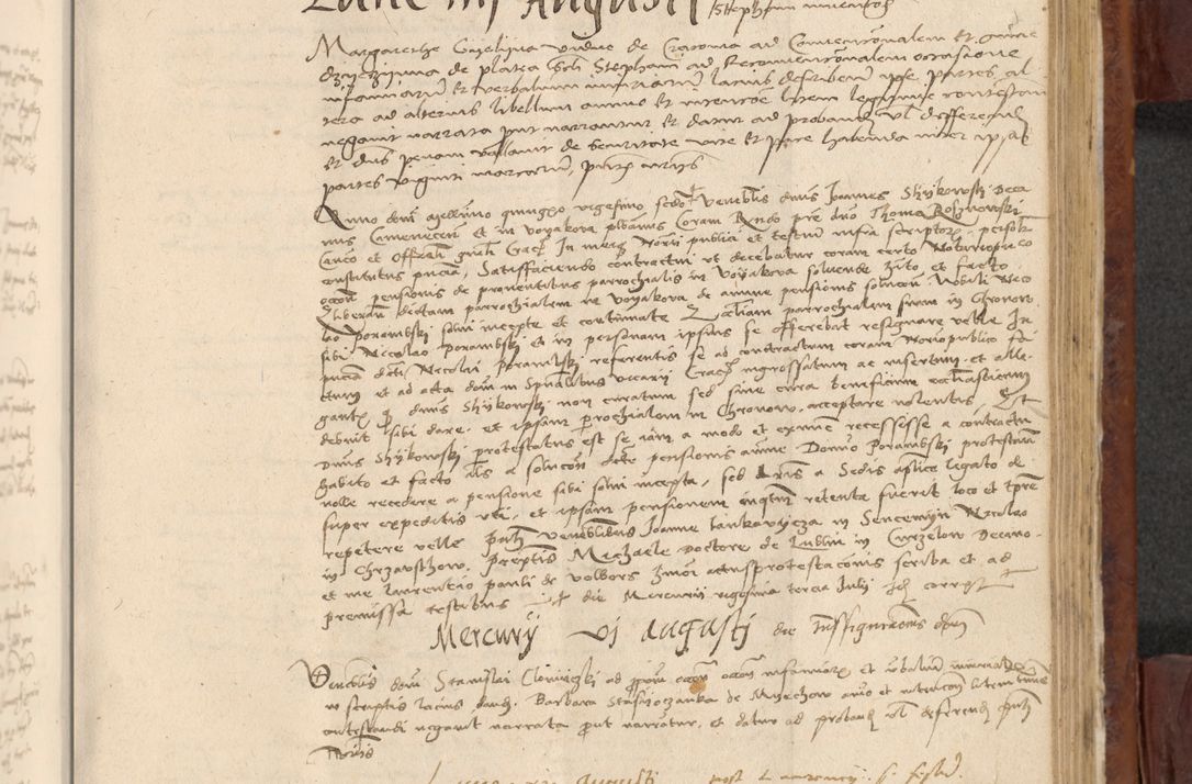 Zdjęcie nr 852 dla obiektu archiwalnego: In nomine Domini. Amen. Sub anno eiusdem Domini millesimo quingentesimo vigesimo, indicione octava, pontificatus sanctissimi in Christo patris et domini nostri domini Leonis divina providencia pape decimi moderni anno ad 19 Marcii durante septimo, acta actorum coram venerabili viro domino Thoma Rosznowski canonico et officiali generali Cracoviensi felicibus, sideribus continuantur atque exordium capiunt et Dii faveant ceptis
