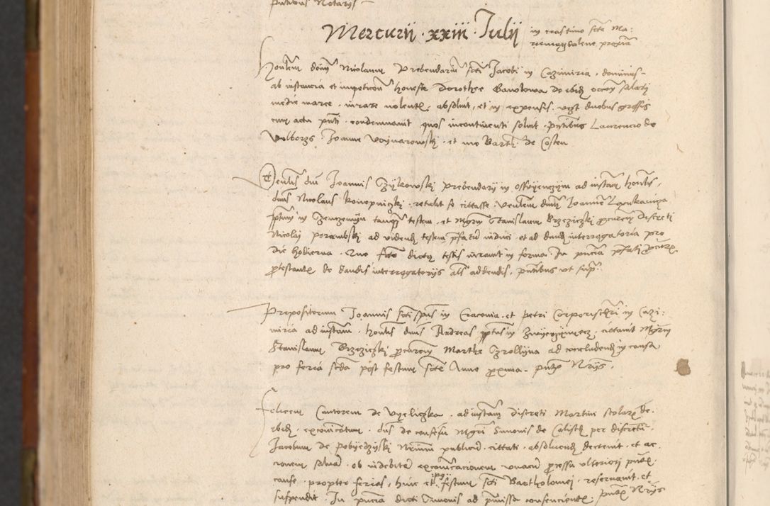 Zdjęcie nr 849 dla obiektu archiwalnego: In nomine Domini. Amen. Sub anno eiusdem Domini millesimo quingentesimo vigesimo, indicione octava, pontificatus sanctissimi in Christo patris et domini nostri domini Leonis divina providencia pape decimi moderni anno ad 19 Marcii durante septimo, acta actorum coram venerabili viro domino Thoma Rosznowski canonico et officiali generali Cracoviensi felicibus, sideribus continuantur atque exordium capiunt et Dii faveant ceptis