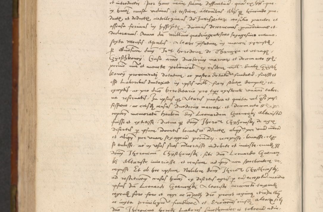 Zdjęcie nr 833 dla obiektu archiwalnego: In nomine Domini. Amen. Sub anno eiusdem Domini millesimo quingentesimo vigesimo, indicione octava, pontificatus sanctissimi in Christo patris et domini nostri domini Leonis divina providencia pape decimi moderni anno ad 19 Marcii durante septimo, acta actorum coram venerabili viro domino Thoma Rosznowski canonico et officiali generali Cracoviensi felicibus, sideribus continuantur atque exordium capiunt et Dii faveant ceptis