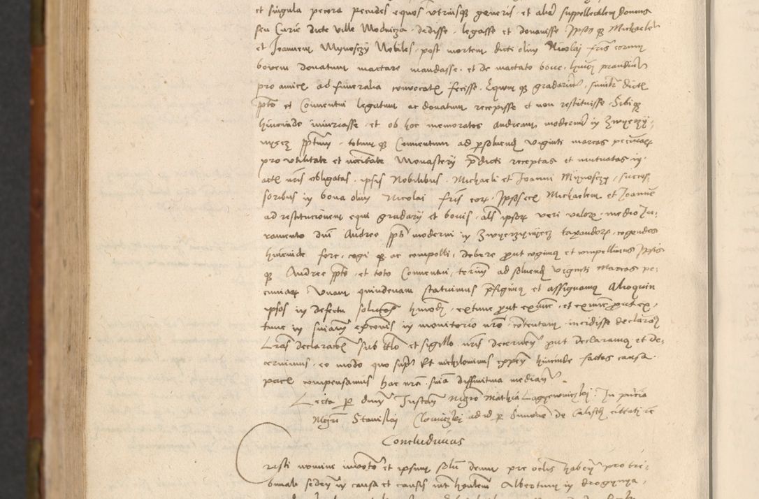 Zdjęcie nr 829 dla obiektu archiwalnego: In nomine Domini. Amen. Sub anno eiusdem Domini millesimo quingentesimo vigesimo, indicione octava, pontificatus sanctissimi in Christo patris et domini nostri domini Leonis divina providencia pape decimi moderni anno ad 19 Marcii durante septimo, acta actorum coram venerabili viro domino Thoma Rosznowski canonico et officiali generali Cracoviensi felicibus, sideribus continuantur atque exordium capiunt et Dii faveant ceptis