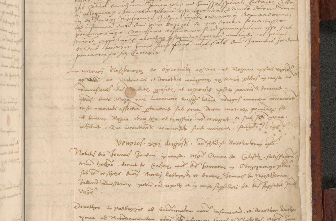 Zdjęcie nr 1154 dla obiektu archiwalnego: In nomine Domini. Amen. Sub anno eiusdem Domini millesimo quingentesimo vigesimo, indicione octava, pontificatus sanctissimi in Christo patris et domini nostri domini Leonis divina providencia pape decimi moderni anno ad 19 Marcii durante septimo, acta actorum coram venerabili viro domino Thoma Rosznowski canonico et officiali generali Cracoviensi felicibus, sideribus continuantur atque exordium capiunt et Dii faveant ceptis