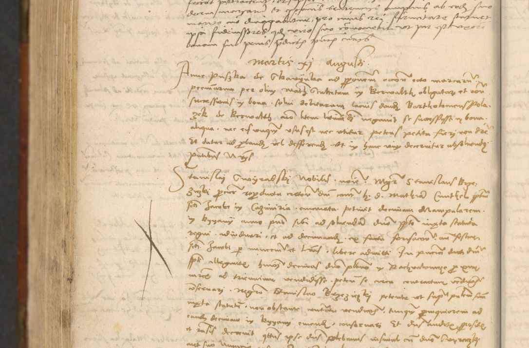 Zdjęcie nr 1149 dla obiektu archiwalnego: In nomine Domini. Amen. Sub anno eiusdem Domini millesimo quingentesimo vigesimo, indicione octava, pontificatus sanctissimi in Christo patris et domini nostri domini Leonis divina providencia pape decimi moderni anno ad 19 Marcii durante septimo, acta actorum coram venerabili viro domino Thoma Rosznowski canonico et officiali generali Cracoviensi felicibus, sideribus continuantur atque exordium capiunt et Dii faveant ceptis