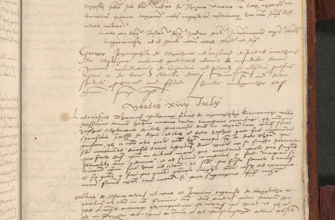 Zdjęcie nr 1142 dla obiektu archiwalnego: In nomine Domini. Amen. Sub anno eiusdem Domini millesimo quingentesimo vigesimo, indicione octava, pontificatus sanctissimi in Christo patris et domini nostri domini Leonis divina providencia pape decimi moderni anno ad 19 Marcii durante septimo, acta actorum coram venerabili viro domino Thoma Rosznowski canonico et officiali generali Cracoviensi felicibus, sideribus continuantur atque exordium capiunt et Dii faveant ceptis