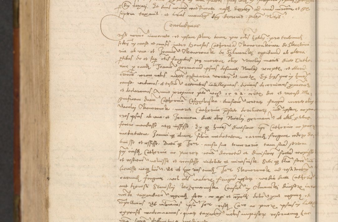 Zdjęcie nr 1135 dla obiektu archiwalnego: In nomine Domini. Amen. Sub anno eiusdem Domini millesimo quingentesimo vigesimo, indicione octava, pontificatus sanctissimi in Christo patris et domini nostri domini Leonis divina providencia pape decimi moderni anno ad 19 Marcii durante septimo, acta actorum coram venerabili viro domino Thoma Rosznowski canonico et officiali generali Cracoviensi felicibus, sideribus continuantur atque exordium capiunt et Dii faveant ceptis