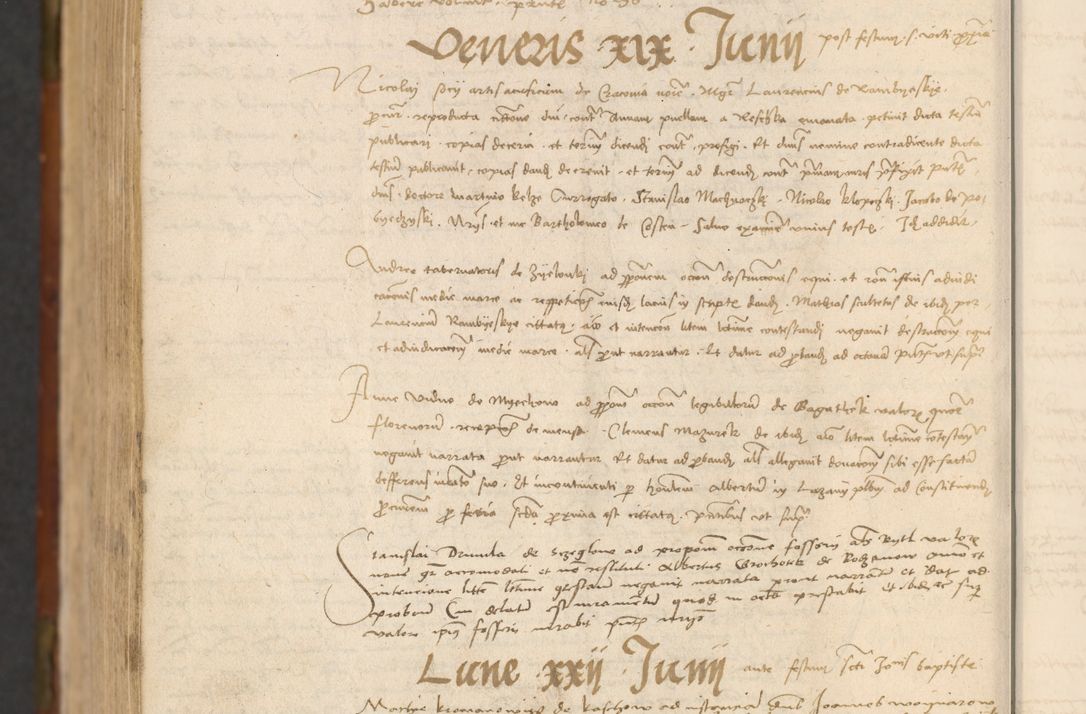 Zdjęcie nr 1121 dla obiektu archiwalnego: In nomine Domini. Amen. Sub anno eiusdem Domini millesimo quingentesimo vigesimo, indicione octava, pontificatus sanctissimi in Christo patris et domini nostri domini Leonis divina providencia pape decimi moderni anno ad 19 Marcii durante septimo, acta actorum coram venerabili viro domino Thoma Rosznowski canonico et officiali generali Cracoviensi felicibus, sideribus continuantur atque exordium capiunt et Dii faveant ceptis