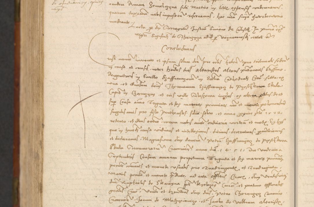 Zdjęcie nr 1115 dla obiektu archiwalnego: In nomine Domini. Amen. Sub anno eiusdem Domini millesimo quingentesimo vigesimo, indicione octava, pontificatus sanctissimi in Christo patris et domini nostri domini Leonis divina providencia pape decimi moderni anno ad 19 Marcii durante septimo, acta actorum coram venerabili viro domino Thoma Rosznowski canonico et officiali generali Cracoviensi felicibus, sideribus continuantur atque exordium capiunt et Dii faveant ceptis