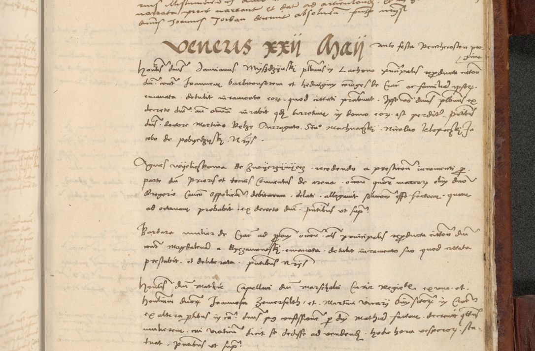 Zdjęcie nr 1092 dla obiektu archiwalnego: In nomine Domini. Amen. Sub anno eiusdem Domini millesimo quingentesimo vigesimo, indicione octava, pontificatus sanctissimi in Christo patris et domini nostri domini Leonis divina providencia pape decimi moderni anno ad 19 Marcii durante septimo, acta actorum coram venerabili viro domino Thoma Rosznowski canonico et officiali generali Cracoviensi felicibus, sideribus continuantur atque exordium capiunt et Dii faveant ceptis