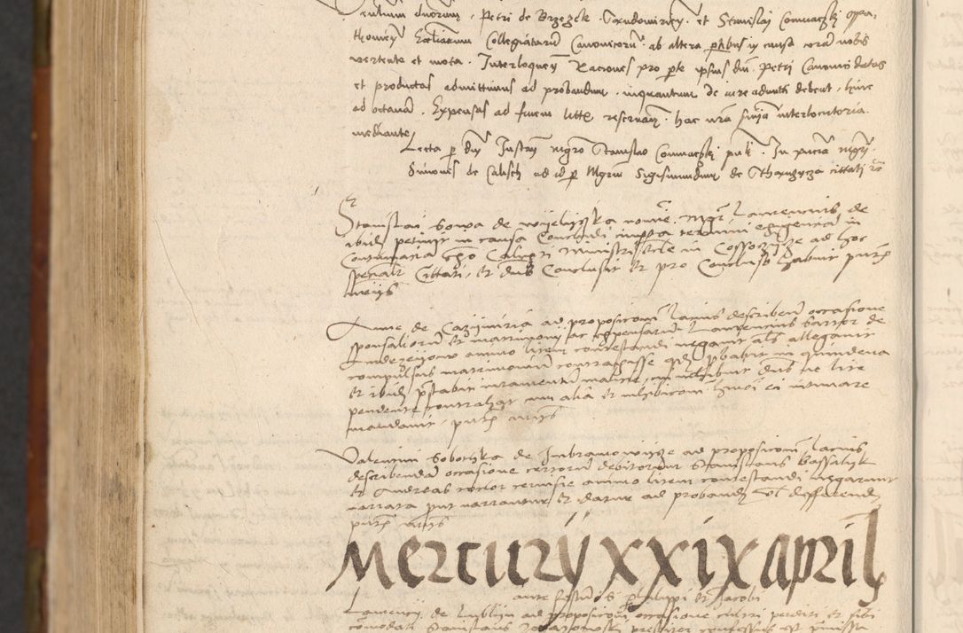 Zdjęcie nr 1069 dla obiektu archiwalnego: In nomine Domini. Amen. Sub anno eiusdem Domini millesimo quingentesimo vigesimo, indicione octava, pontificatus sanctissimi in Christo patris et domini nostri domini Leonis divina providencia pape decimi moderni anno ad 19 Marcii durante septimo, acta actorum coram venerabili viro domino Thoma Rosznowski canonico et officiali generali Cracoviensi felicibus, sideribus continuantur atque exordium capiunt et Dii faveant ceptis