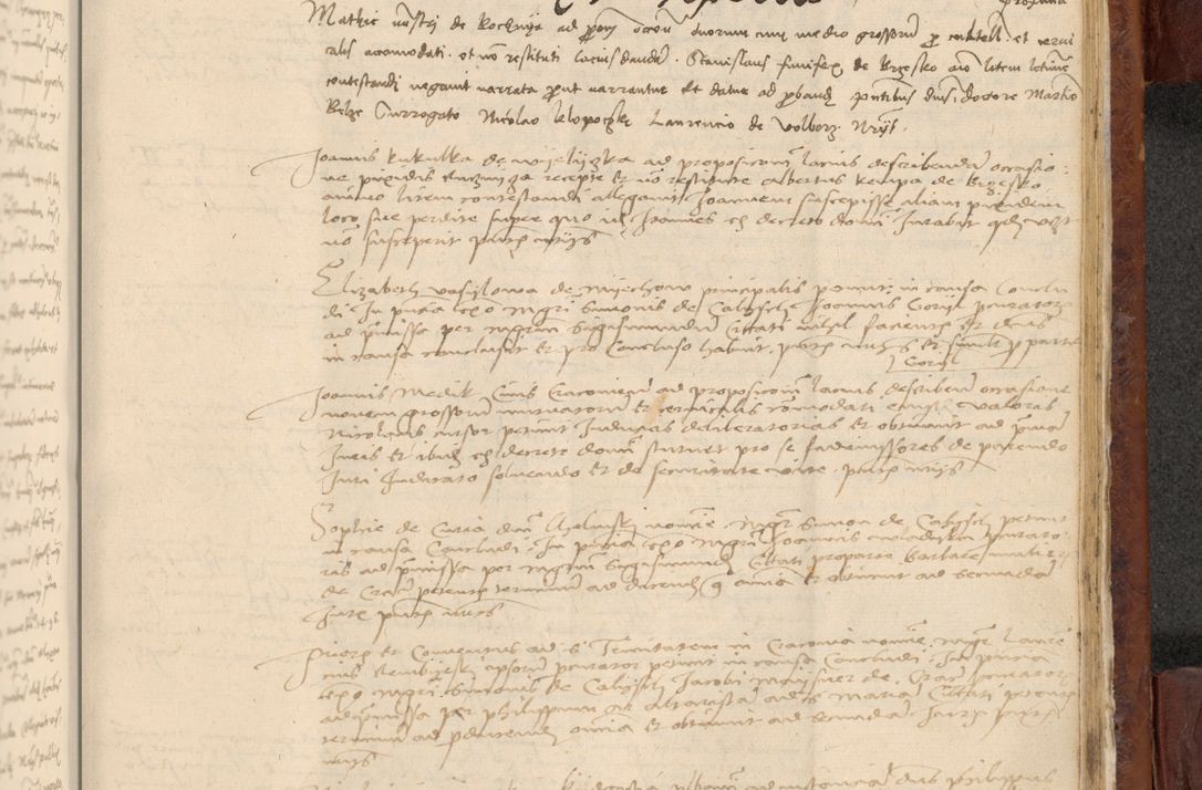 Zdjęcie nr 1056 dla obiektu archiwalnego: In nomine Domini. Amen. Sub anno eiusdem Domini millesimo quingentesimo vigesimo, indicione octava, pontificatus sanctissimi in Christo patris et domini nostri domini Leonis divina providencia pape decimi moderni anno ad 19 Marcii durante septimo, acta actorum coram venerabili viro domino Thoma Rosznowski canonico et officiali generali Cracoviensi felicibus, sideribus continuantur atque exordium capiunt et Dii faveant ceptis