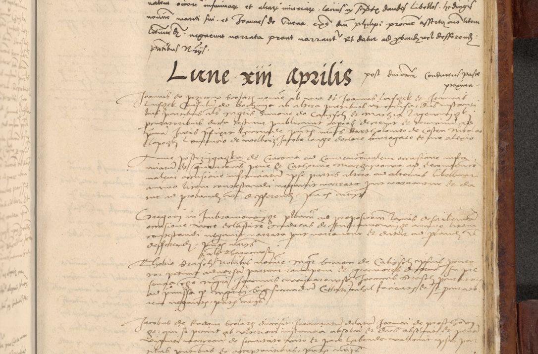 Zdjęcie nr 1052 dla obiektu archiwalnego: In nomine Domini. Amen. Sub anno eiusdem Domini millesimo quingentesimo vigesimo, indicione octava, pontificatus sanctissimi in Christo patris et domini nostri domini Leonis divina providencia pape decimi moderni anno ad 19 Marcii durante septimo, acta actorum coram venerabili viro domino Thoma Rosznowski canonico et officiali generali Cracoviensi felicibus, sideribus continuantur atque exordium capiunt et Dii faveant ceptis