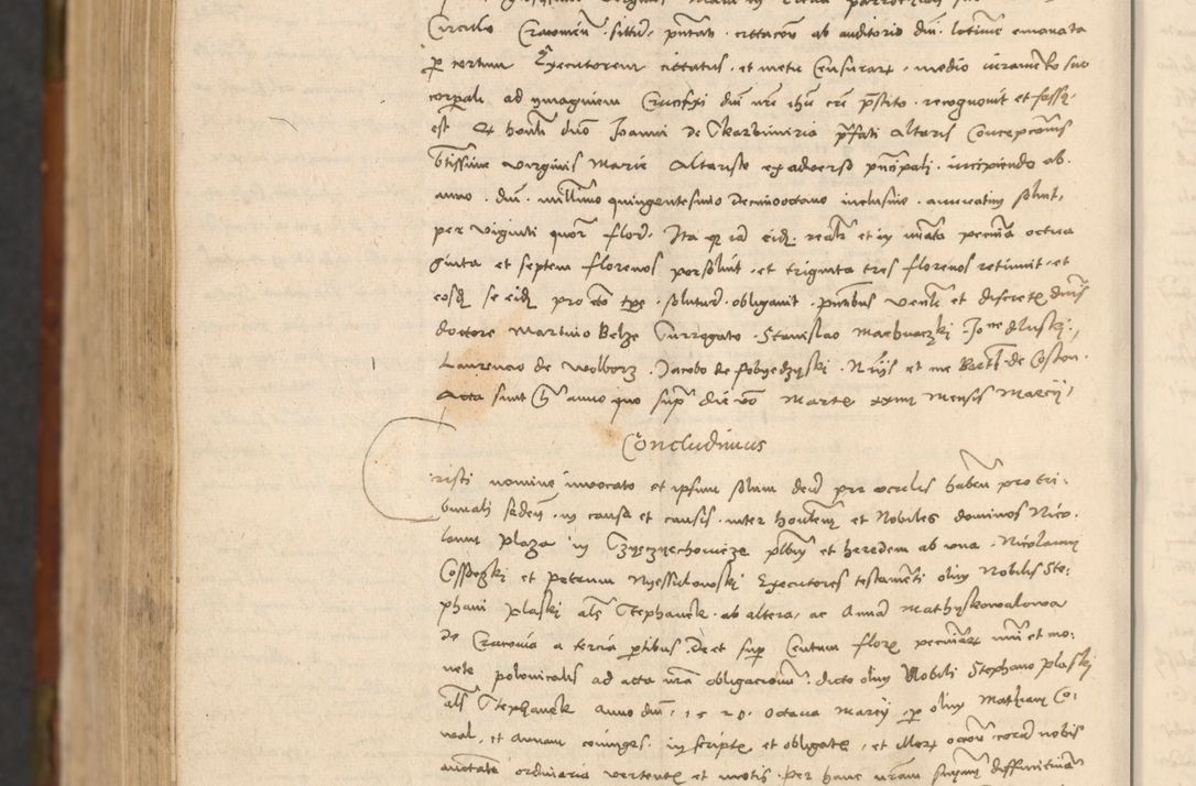 Zdjęcie nr 1049 dla obiektu archiwalnego: In nomine Domini. Amen. Sub anno eiusdem Domini millesimo quingentesimo vigesimo, indicione octava, pontificatus sanctissimi in Christo patris et domini nostri domini Leonis divina providencia pape decimi moderni anno ad 19 Marcii durante septimo, acta actorum coram venerabili viro domino Thoma Rosznowski canonico et officiali generali Cracoviensi felicibus, sideribus continuantur atque exordium capiunt et Dii faveant ceptis