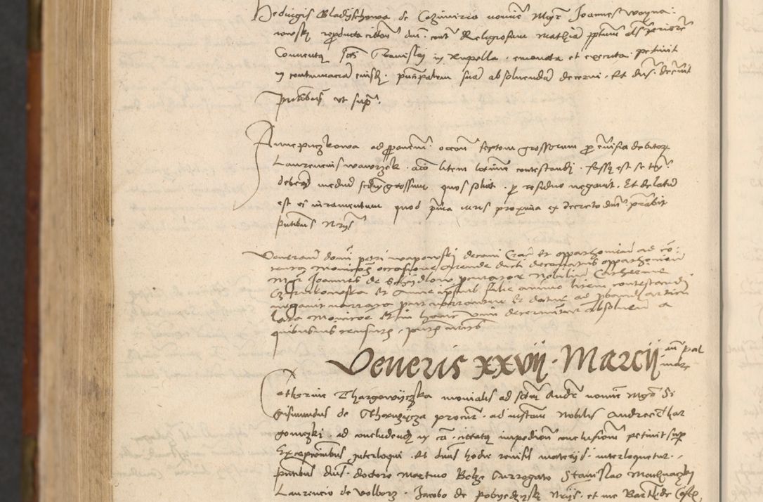 Zdjęcie nr 1039 dla obiektu archiwalnego: In nomine Domini. Amen. Sub anno eiusdem Domini millesimo quingentesimo vigesimo, indicione octava, pontificatus sanctissimi in Christo patris et domini nostri domini Leonis divina providencia pape decimi moderni anno ad 19 Marcii durante septimo, acta actorum coram venerabili viro domino Thoma Rosznowski canonico et officiali generali Cracoviensi felicibus, sideribus continuantur atque exordium capiunt et Dii faveant ceptis