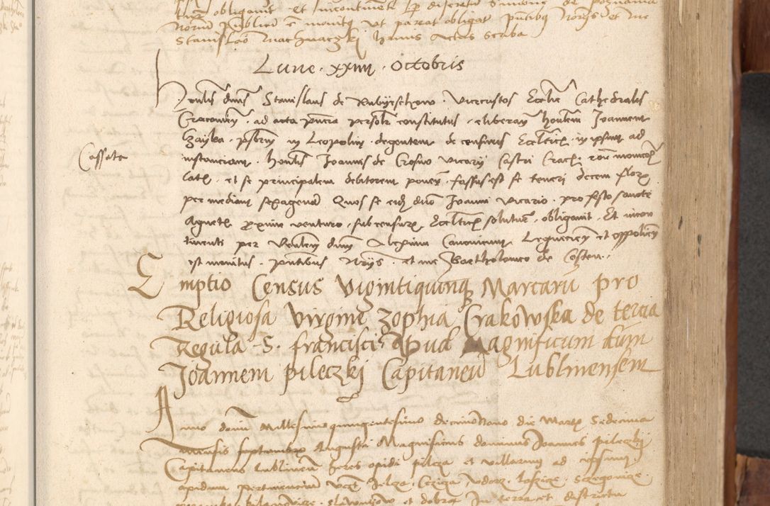 Zdjęcie nr 200 dla obiektu archiwalnego: Acta obligationum coram reverendo patre domino Thoma Rosnowsky canonico et officiali generali Cracoviensi ad annum Domini 1518