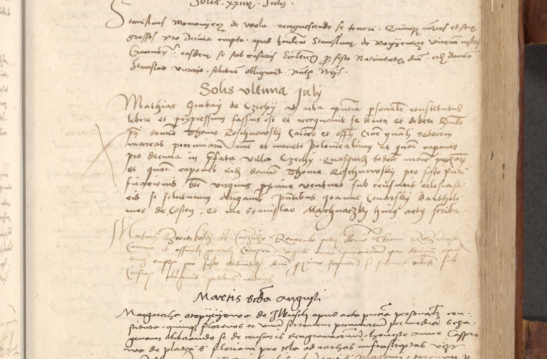 Zdjęcie nr 174 dla obiektu archiwalnego: Acta obligationum coram reverendo patre domino Thoma Rosnowsky canonico et officiali generali Cracoviensi ad annum Domini 1518