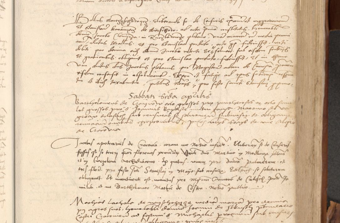 Zdjęcie nr 124 dla obiektu archiwalnego: Acta obligationum coram reverendo patre domino Thoma Rosnowsky canonico et officiali generali Cracoviensi ad annum Domini 1518
