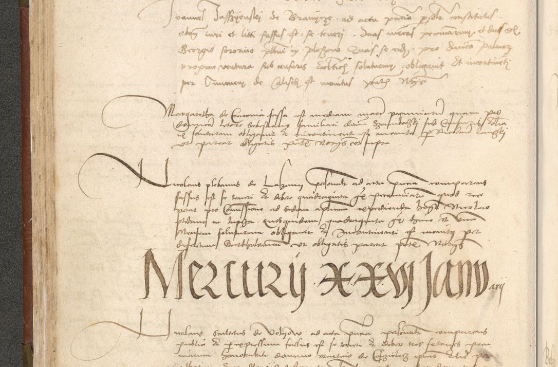 Zdjęcie nr 95 dla obiektu archiwalnego: Acta obligationum coram reverendo patre domino Thoma Rosnowsky canonico et officiali generali Cracoviensi ad annum Domini 1518