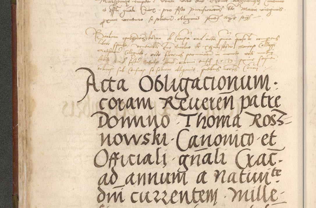 Zdjęcie nr 89 dla obiektu archiwalnego: Acta obligationum coram reverendo patre domino Thoma Rosnowsky canonico et officiali generali Cracoviensi ad annum Domini 1518