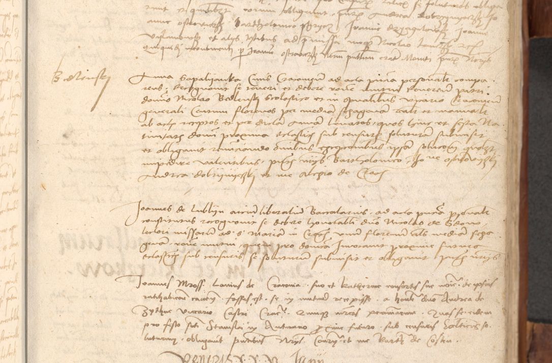 Zdjęcie nr 38 dla obiektu archiwalnego: Acta obligationum coram reverendo patre domino Thoma Rosnowsky canonico et officiali generali Cracoviensi ad annum Domini 1518